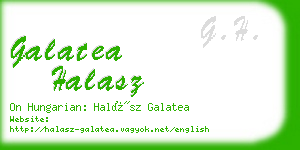 galatea halasz business card